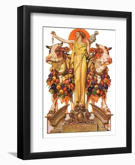 "Ceres and the Harvest,"November 23, 1929-Joseph Christian Leyendecker-Framed Giclee Print