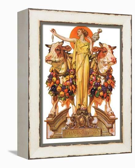 "Ceres and the Harvest,"November 23, 1929-Joseph Christian Leyendecker-Framed Premier Image Canvas