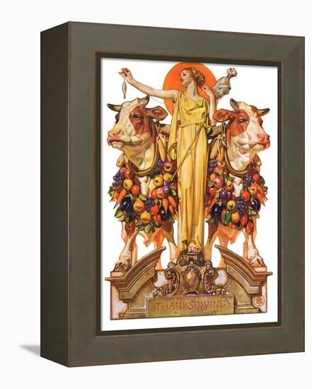 "Ceres and the Harvest,"November 23, 1929-Joseph Christian Leyendecker-Framed Premier Image Canvas