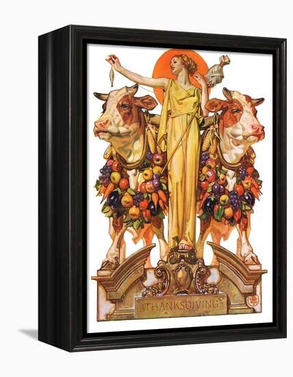 "Ceres and the Harvest,"November 23, 1929-Joseph Christian Leyendecker-Framed Premier Image Canvas