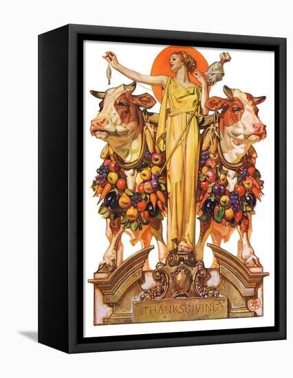 "Ceres and the Harvest,"November 23, 1929-Joseph Christian Leyendecker-Framed Premier Image Canvas