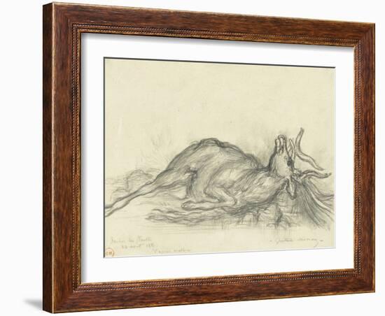 Cerf couché-Gustave Moreau-Framed Giclee Print