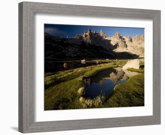 Cerro Catedral Reflected in a Tarn, Bariloche, Rio Negro, Argentina, South America-Colin Brynn-Framed Photographic Print