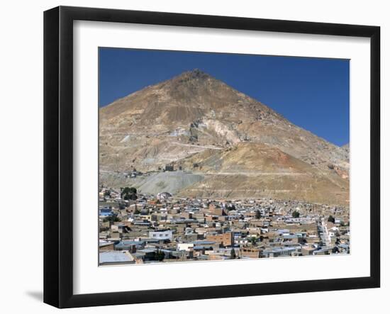 Cerro Rico, Richest Hill on Earth, Historical Site of Major Silver Mining, Potosi, Bolivia-Tony Waltham-Framed Photographic Print