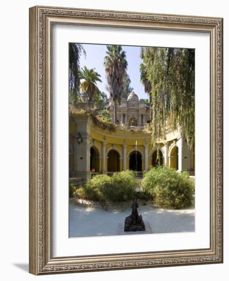 Cerro Santa Lucia and the Ornate Terraza Neptuno Fountain, Santiago, Chile-Gavin Hellier-Framed Photographic Print