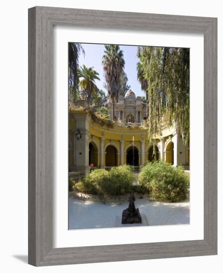 Cerro Santa Lucia and the Ornate Terraza Neptuno Fountain, Santiago, Chile-Gavin Hellier-Framed Photographic Print