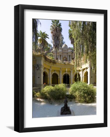 Cerro Santa Lucia and the Ornate Terraza Neptuno Fountain, Santiago, Chile-Gavin Hellier-Framed Photographic Print