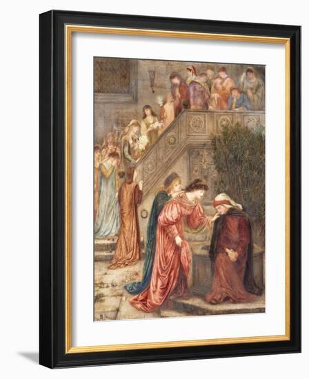 Certain Ladies of Her Companionship Gathered Themselves with Beatrice-Marie Spartali Stillman-Framed Giclee Print