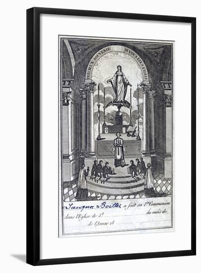 Certificate of Communion, 19th Century-null-Framed Giclee Print
