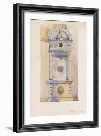 Certosa di Pavia, Study of a Jesuit Altar, 1891-Charles Rennie Mackintosh-Framed Giclee Print