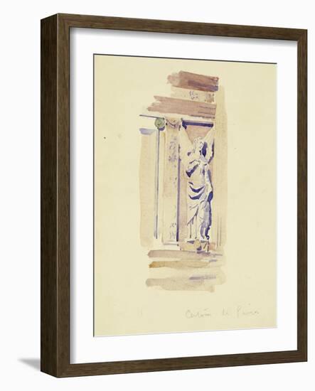 Certosa di Pavia, Study of an Angel Statue, 1891-Charles Rennie Mackintosh-Framed Giclee Print