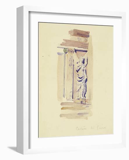 Certosa di Pavia, Study of an Angel Statue, 1891-Charles Rennie Mackintosh-Framed Giclee Print