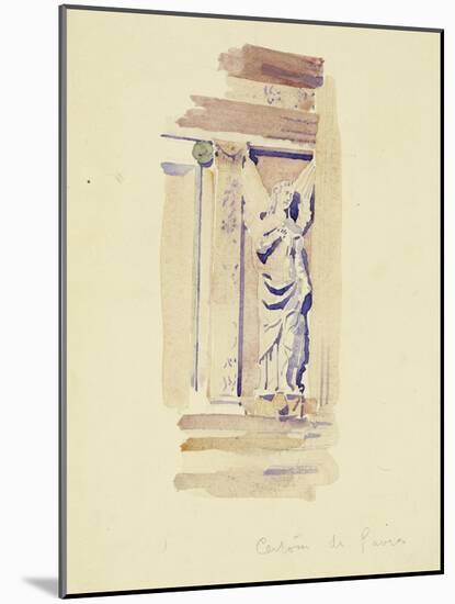 Certosa di Pavia, Study of an Angel Statue, 1891-Charles Rennie Mackintosh-Mounted Giclee Print