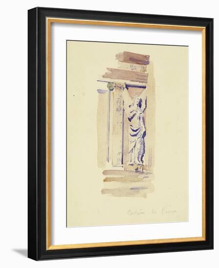 Certosa di Pavia, Study of an Angel Statue, 1891-Charles Rennie Mackintosh-Framed Giclee Print