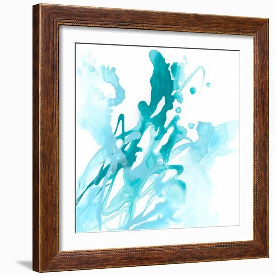 Cerulean Aqua Splash I-June Vess-Framed Art Print