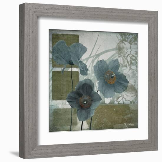 Cerulean Poppies I-Robert Lacie-Framed Giclee Print