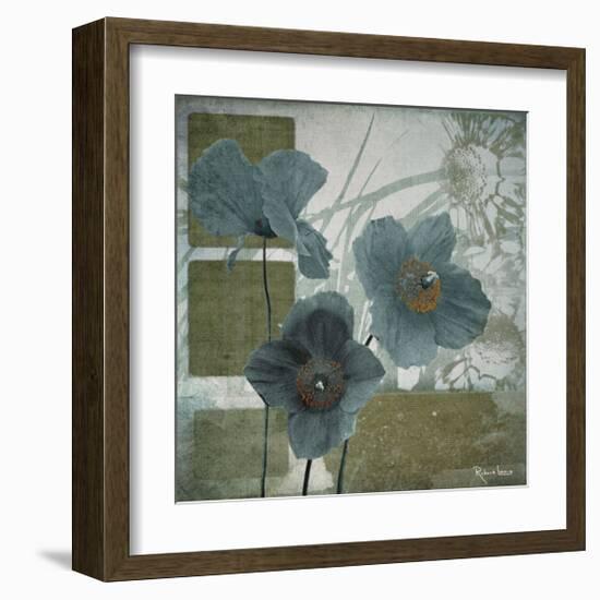 Cerulean Poppies I-Robert Lacie-Framed Giclee Print