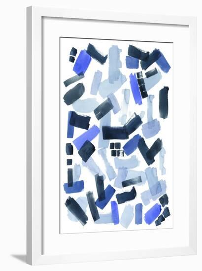 Cerulean Strokes I-Grace Popp-Framed Art Print