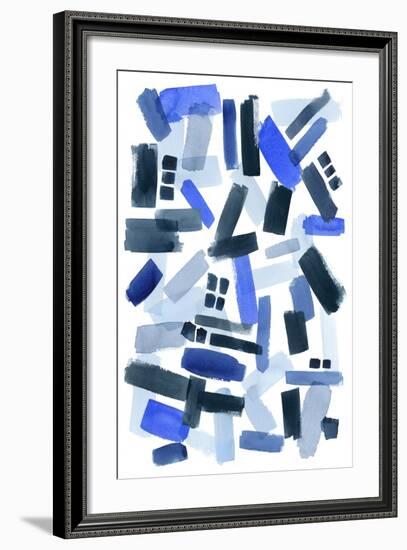 Cerulean Strokes II-Grace Popp-Framed Art Print