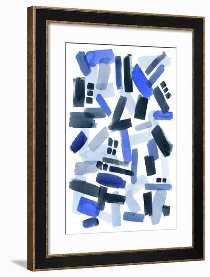 Cerulean Strokes II-Grace Popp-Framed Art Print