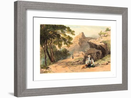 Cervara, Colored Lithograph-Edward Lear-Framed Giclee Print