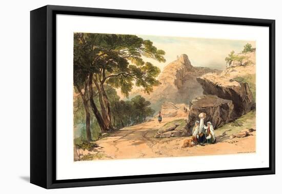 Cervara, Colored Lithograph-Edward Lear-Framed Premier Image Canvas