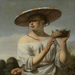 Girl in a Large Hat, c.1645-50-Cesar Boetius van Everdingen-Giclee Print