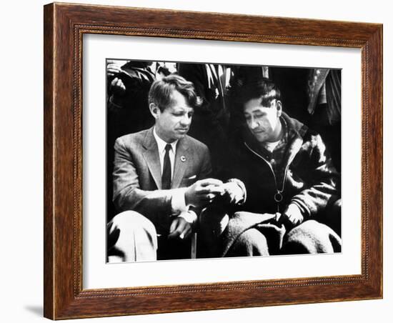 Cesar Chavez Ends His Hunger Strike with Sen Robert Kennedy-null-Framed Photo