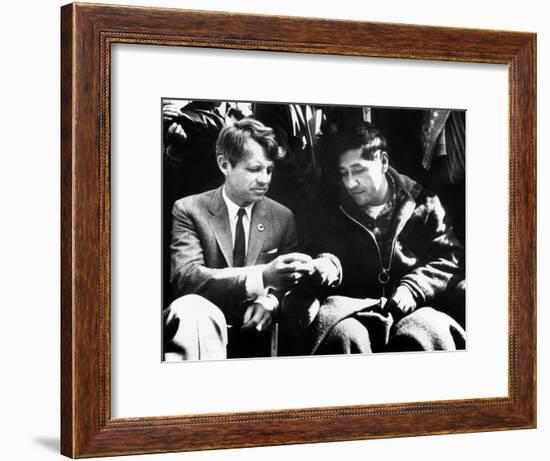 Cesar Chavez Ends His Hunger Strike with Sen Robert Kennedy-null-Framed Photo