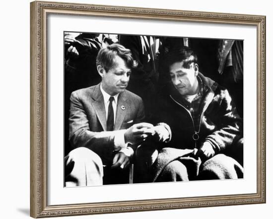 Cesar Chavez Ends His Hunger Strike with Sen Robert Kennedy-null-Framed Photo