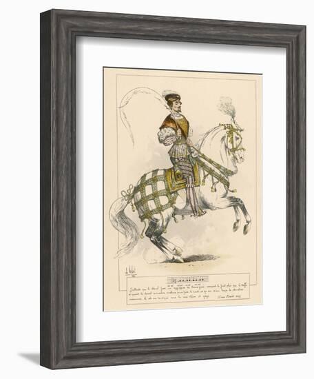 Cesar Fieschi on Horse-null-Framed Art Print