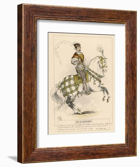 Cesar Fieschi on Horse-null-Framed Art Print