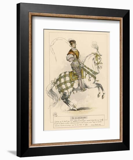 Cesar Fieschi on Horse-null-Framed Art Print