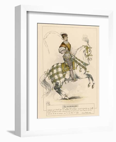 Cesar Fieschi on Horse-null-Framed Art Print