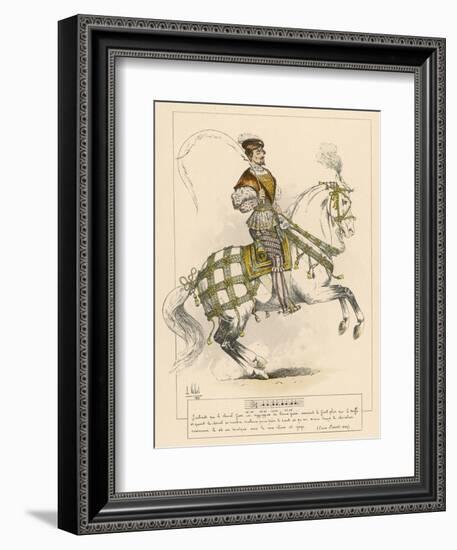 Cesar Fieschi on Horse-null-Framed Art Print