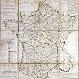 Map of France Divided into Provinces-Cesar Francois Cassini De Thury-Giclee Print