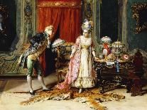 Flowers for her Ladyship-Cesare Auguste Detti-Framed Giclee Print