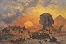 Amongst the Pyramids-Cesare Biseo-Mounted Giclee Print