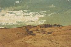 Caravan in the Desert-Cesare Biseo-Framed Giclee Print