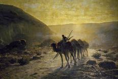 Caravan in the Desert-Cesare Biseo-Giclee Print