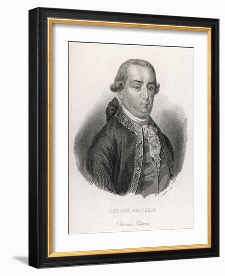 Cesare Bonesana, Marchese Di Beccaria Italian Economist and Jurist-null-Framed Art Print