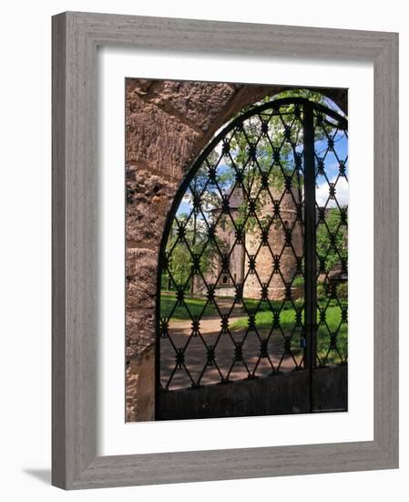 Cesis Castle Through Iron Gate, Latvia-Janis Miglavs-Framed Photographic Print