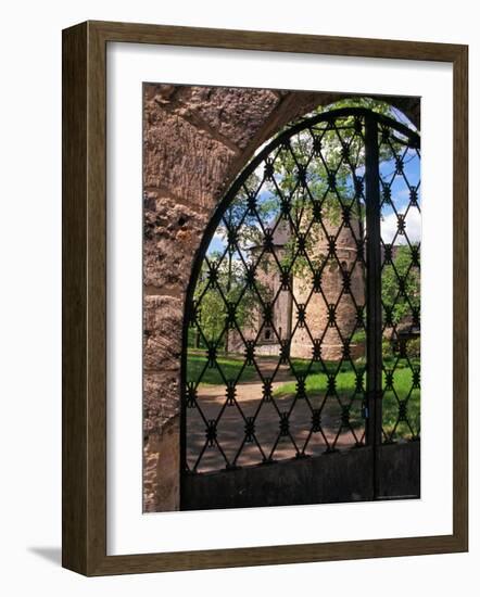 Cesis Castle Through Iron Gate, Latvia-Janis Miglavs-Framed Photographic Print