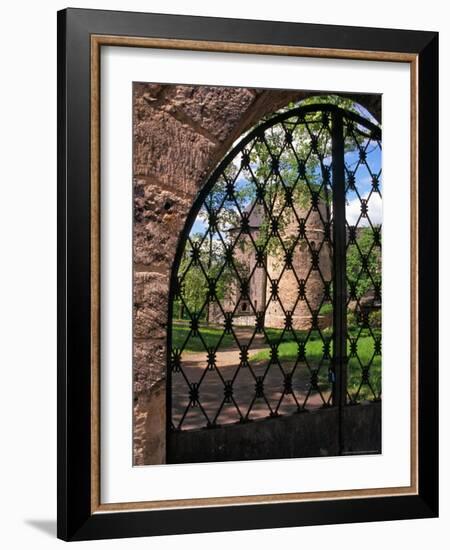 Cesis Castle Through Iron Gate, Latvia-Janis Miglavs-Framed Photographic Print