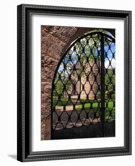 Cesis Castle Through Iron Gate, Latvia-Janis Miglavs-Framed Photographic Print