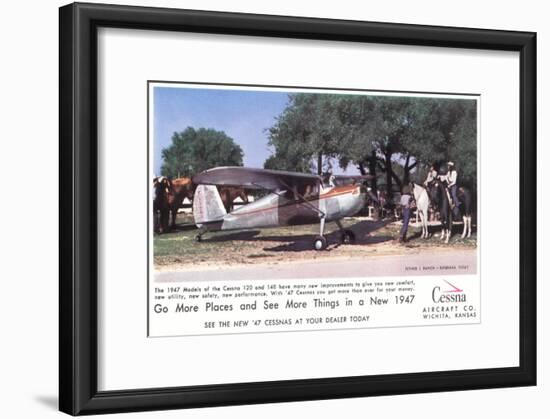 Cessna Airplane, c.1947-null-Framed Art Print