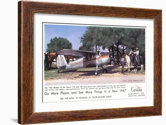 Cessna Airplane, c.1947-null-Framed Art Print