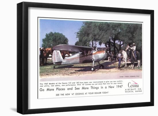 Cessna Airplane, c.1947-null-Framed Art Print