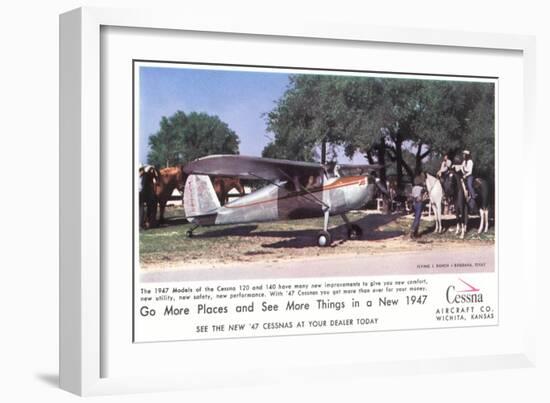 Cessna Airplane, c.1947-null-Framed Art Print