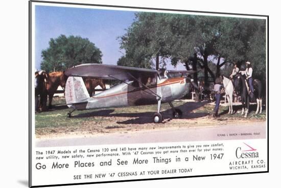 Cessna Airplane, c.1947-null-Mounted Art Print